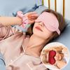 Satin Sleep Kit 4 Pieces: Blackout Eye Mask, Hair Tie, Storage Pouch & Sound Insulation Earplugs for Rest Travel Office Use