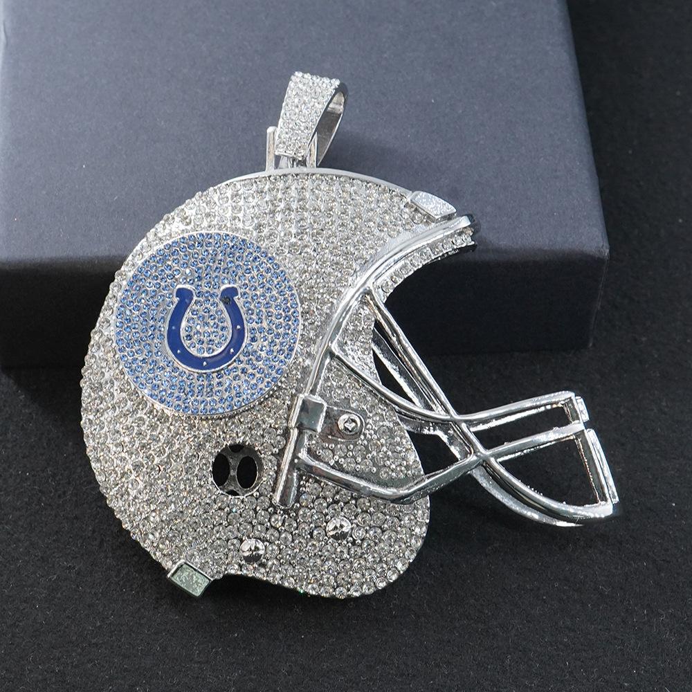 Indianapolis Colts Football Helmet Pendant Necklace