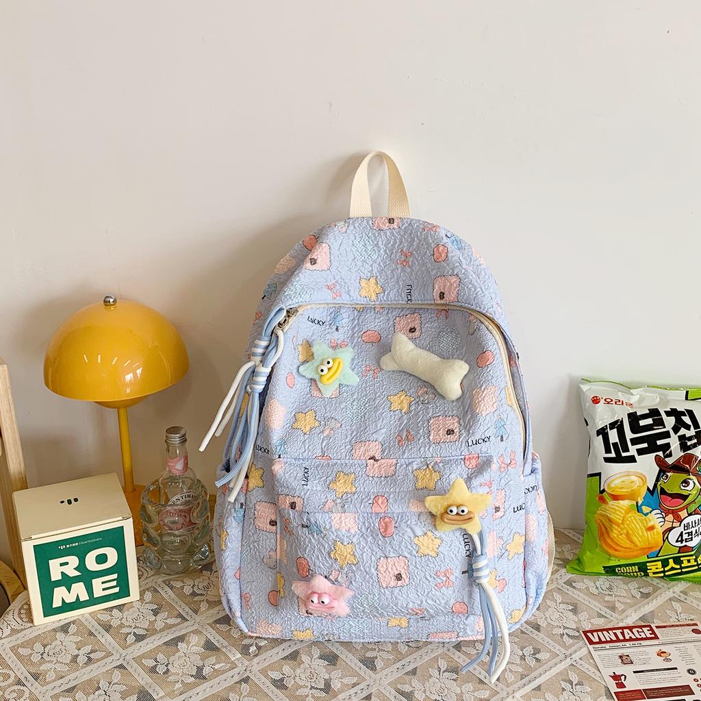 Schoolbag schoolbag female junior high school student high school student high value ins wind cute backpack trendy sweet girl large capacity backpack