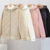 Thin Light Down Cotton Jacket Female Short Coat Autumn Winter Women's Hooded Loose Imitation Lamb Wool Cotton Jacket