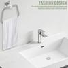 Stainless Steel Towel Holder Bathroom Wall Towel Hanger Ring Moisture Proof Minimalist Design Shower Storage Rack