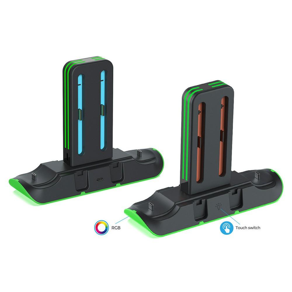 DOBE FOMIS ELECTRONICS TNS-51101 Charging Dock for Nintendo Switch Joysticks/Pro Controllers RGB LED Charging Station