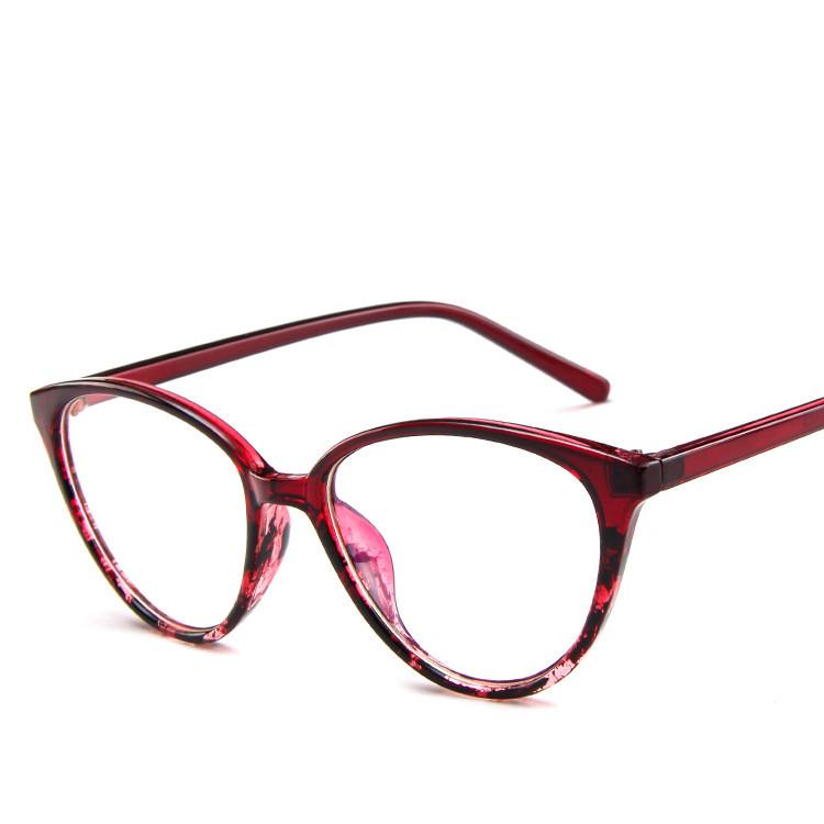 

Fashion Cat Eye Women Eyeglasses Retro Men Spectacle Glasses Frame Optical Computer Myopia Clear Plastic Eyewear Frame красный