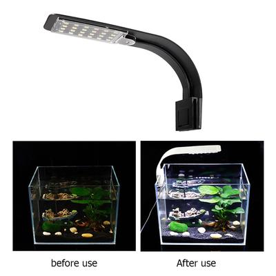 Luz LED para Acuario Ultrafina de 10W Lámpara para Acuario de Alto Brillo con Clip