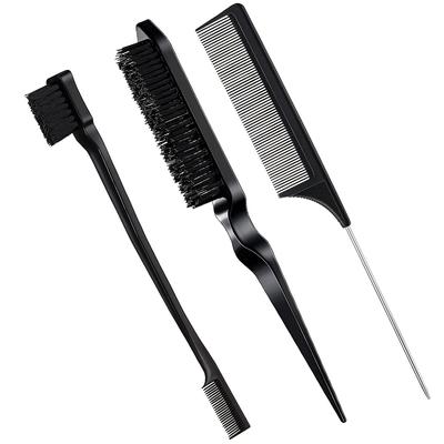 Peine para Control de Bordes de Doble Cara Set de Cepillos para Peinar el Cabello Peine para Cardar Accesorios Cepillo para Cabello Liso para Hombres Mujeres