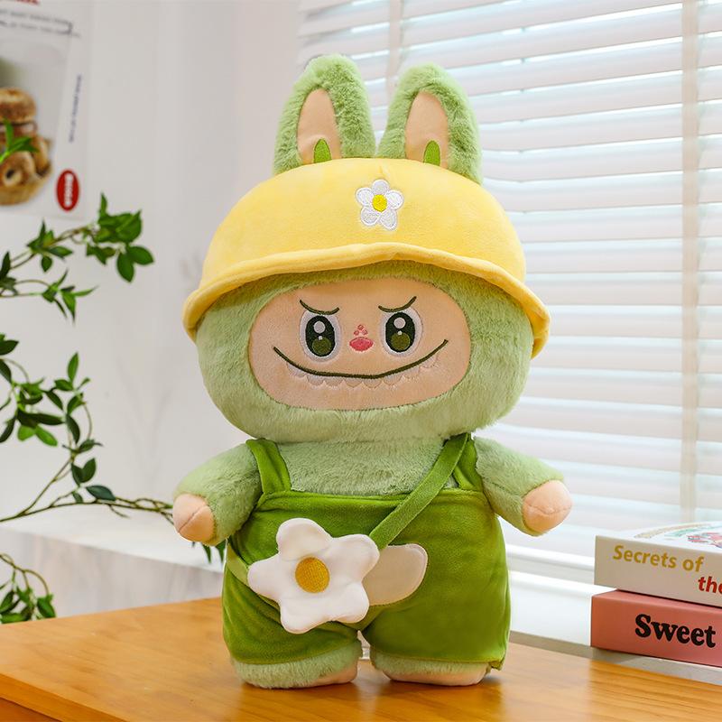 satchel overalls rabub plush toy small daisy rabub doll POP MART doll