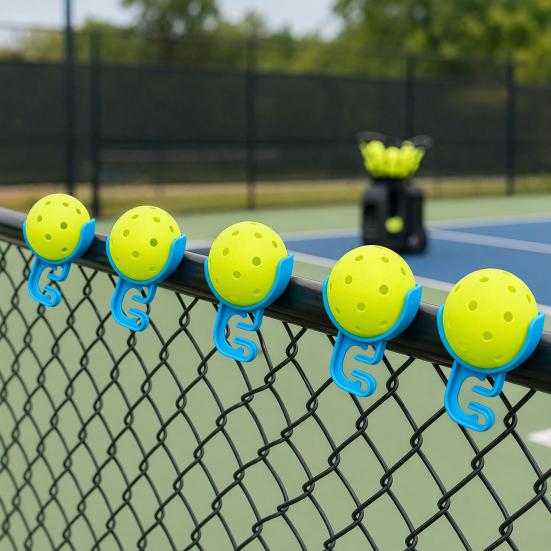 1/2 stk. Bærbar Pickleball Boldholder, Pickleball Boldbane Hegn Netklips, Hurtig Adgang Plastik Pickleball Boldklemme Tilbehør