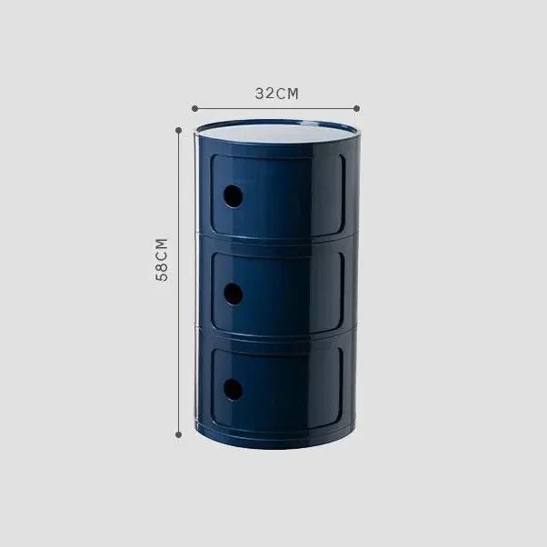 Cabinet Storage Cabinet Bedroom Furniture Modern Simple Plastic New Multi-Layer Bedside Storage Cabinet for Living Room Cylinder
