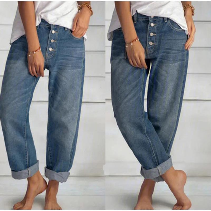 Loose Casual Versatile Slimming Straight Leg Jeans for Women New Arrival Simple Design Fashion Female Denim Pants 2025 Spring