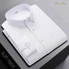 Nouveau dans Chemise Surdimensionnée Manches Longues 100% Coton Chemises pour Hommes Coupe Ajustée Formel Uni Chemise à Carreaux Décontracté Hauts Designer Vêtements Noirs