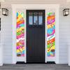 1pc Porch Banner Candy Theme Birthday Teen Party Sweet 12x70.8in Polyester