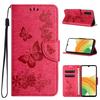For Samsung Galaxy A15 5G Wallet Case PU Leather Butterflies Flower Phone Cover