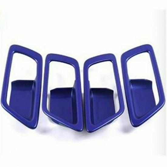 4X Paint Blue Inner Door Handle Bowl Cover Trim For Toyota C-HR CHR 2017-2022