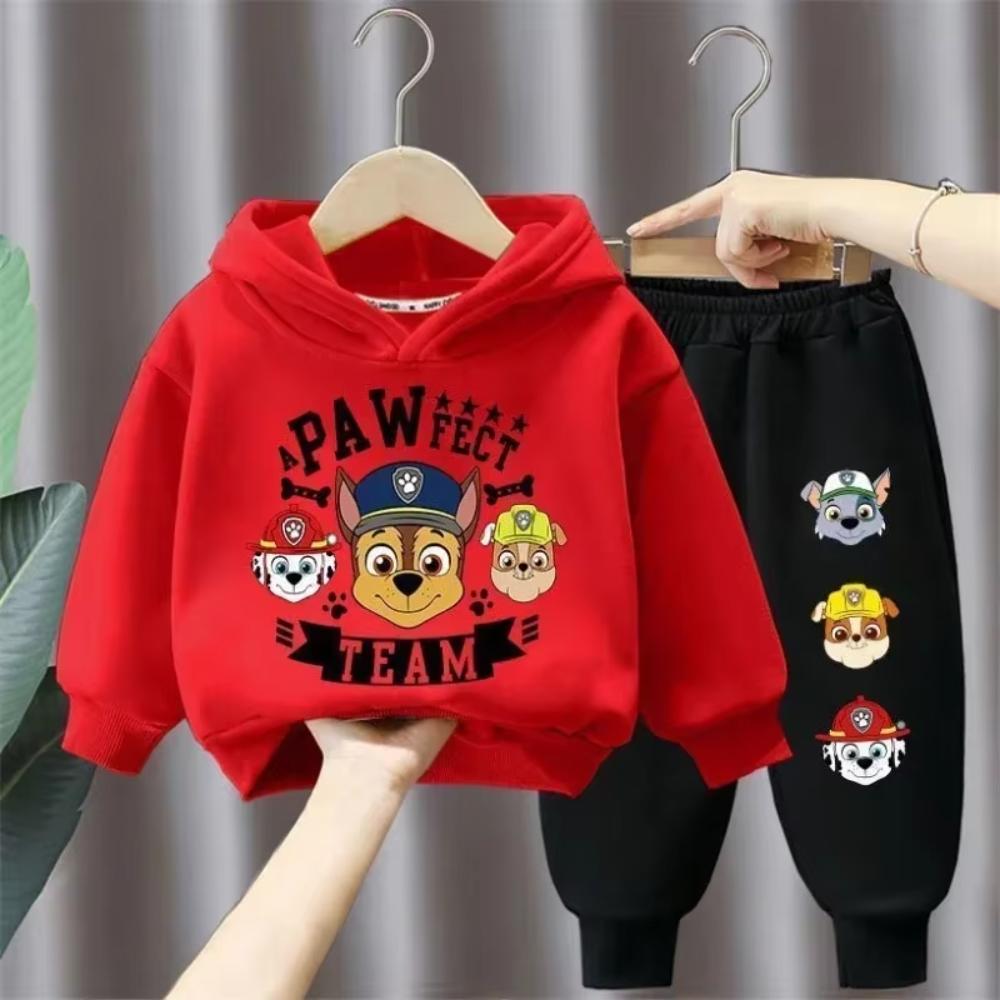 Children's Spring Autumn Long Sleeved Hoodies and Long Pants 2pcs Sets Kids Sweatpant Sets Boys PAW Patrol Tracksuit Clothing