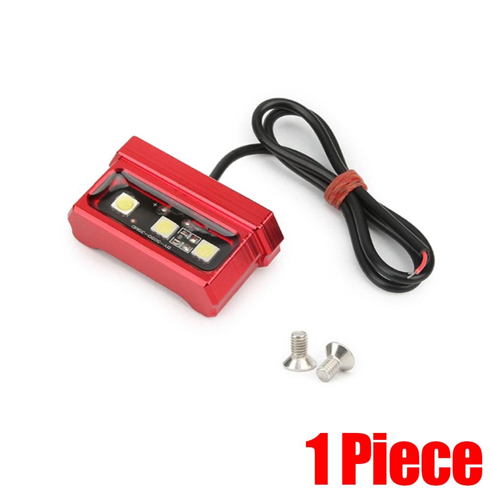 1pc Motorcycle Aluminum Alloy Mini CNC Number Plate Waterproof Lamp Rear Tail LED 12V License Plate Light Motorbike Accessories