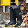 Men's Steel Toe Anti-Smash & Anti-Puncture Rain Boots - Acid, Oil & Alkali Resistant, Non-Slip, Wear-Resistant Labor Protection