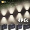 AlliLit LED Solar Lamp Outdoor Waterproof Wall Lights For Garden Yard Decor Landscape Up and Down Luminous Lighting 1~4pcs