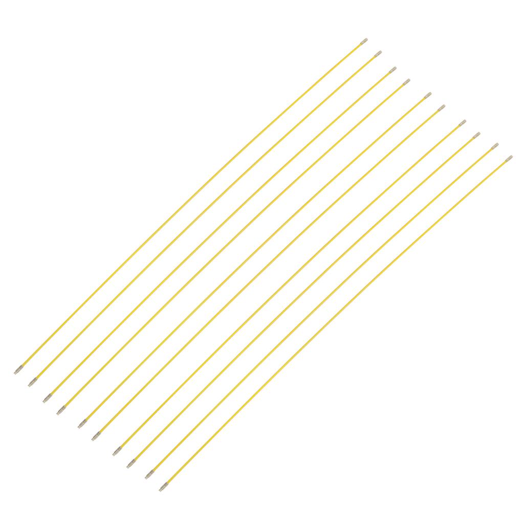 10 Stück 4mm Fiberglas Einziehband Kabel Elektro Fischband Zug- & Schiebe-Set (100 cm)