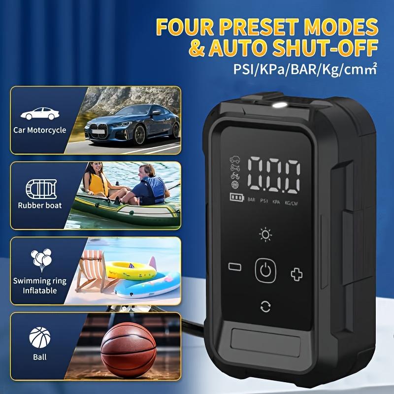 Tire Inflator Portable Air CompressorCar Tire Inflator, Portable Air Compressor With Tire Pressure Gauge And LED Light, Smart Wireless Tire Inflator