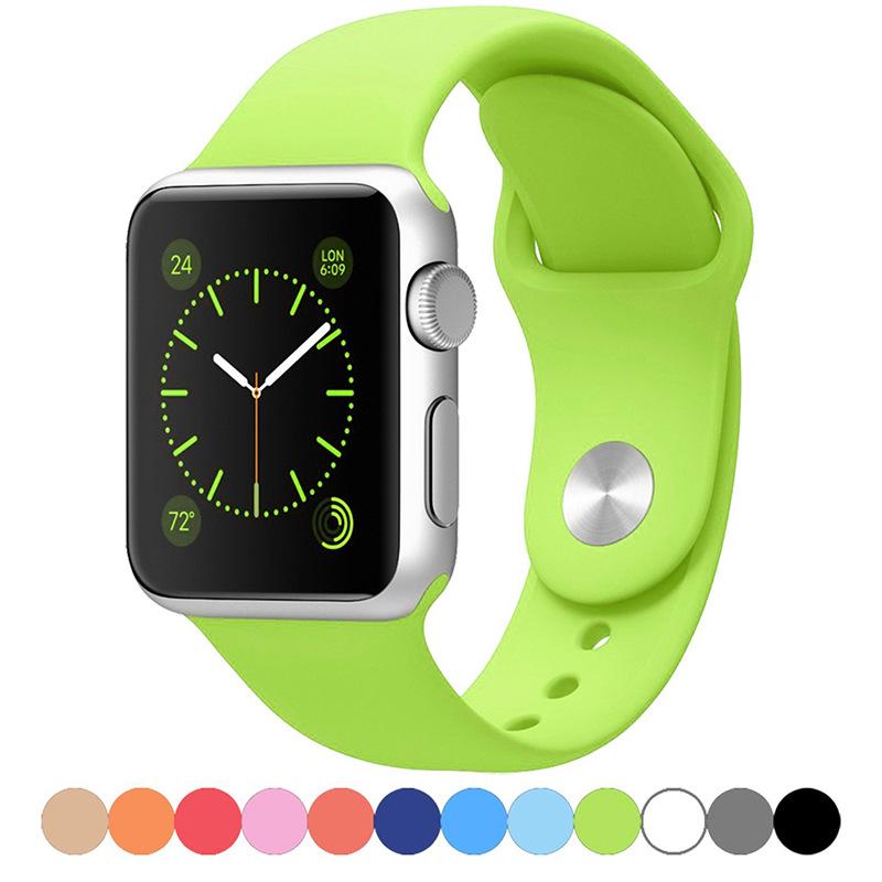 Apple Silicone Strap for Apple Watch Series 1-9/SE, Classic Sports Band