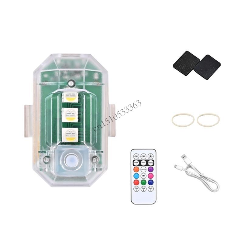 090E LED Flashing Warning Lights Wireless LED Flash Lights LED Lamp for Car & Bikes Long lasting Performances x