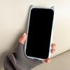 Applicable To IPhone15 Transparent Mobile Phone Case Three Dimensional Cat Ears Apple 16PM Protective Case New 1413 High End Feeling