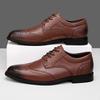 High End Brand Men's Brogue Shoes Banquet Pointed Luxury Dress Shoes Office Men's Business Casual Shoes Commuting Versatile