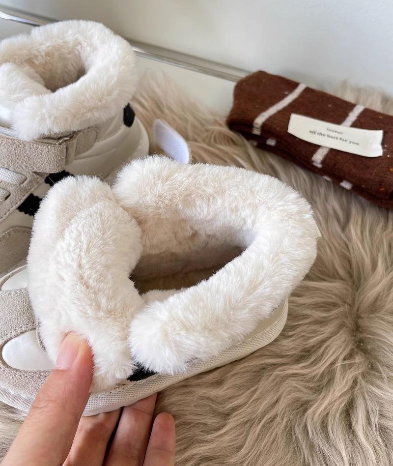 Winter Children's Baby Boots  New Plush Comfortable Warm Cotton Shoes Children Anti Kick Plush Anti Slip Outdoor Snow Boots