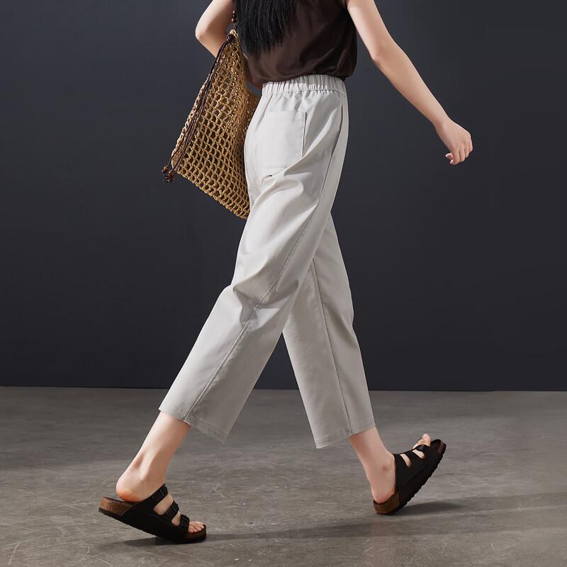 SOFSIL Women's High-Waist Cropped Wide-Leg Pants