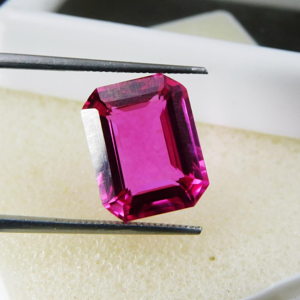 Gorgeous 9.30 Ct Emerald Cut Pink Ruby Natural CERTIFIED Loose Gemstone For Ring