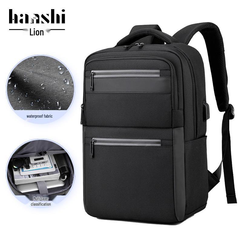 Men's High-End Waterproof Travel Backpack - Large Capacity, Fashionable Laptop & Shoulder Bag