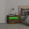 Vidaxl LED Nightstand, Smoked Oak, 60X35X40 Cm