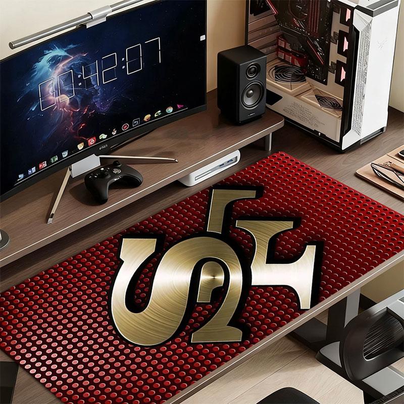 San Francisco 49ers Mouse Pad, Large Gaming Desk Mat, Non-slip XXL Mousepad for Laptop & Tablet, Mini PC Playmat with Stitched Edges