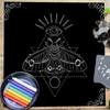 Eye Insect Pattern Tarots Card Tablecloth Altars Cloth Altars Cloth Divinations Card Table Cloth Tapestry Easy to Use