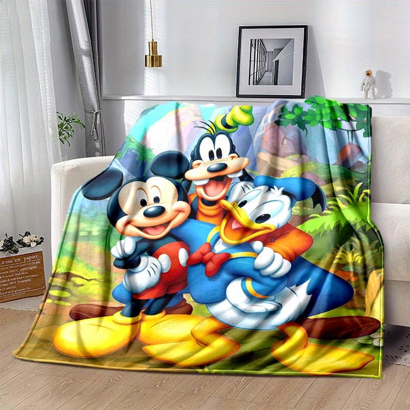 1 pezzo, Coperta Plaid Disney Topolino e Amici Morbida e Accogliente per Arredamento Casa, Copridivano, Uso Esterno, Viaggio