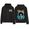 Ghost Skeletour World Tour Album Harajuku Zipper Hoodies Unisex Gothic Oversized Zip Up Sweatshirts Harajuku Hip-hop Coat