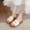 CRLAYDK Sandals for Women Basic Slip On Flat Open Toe Comfort Beach Slippers for Casual Dressy Summer Indoor Outdoor Slides