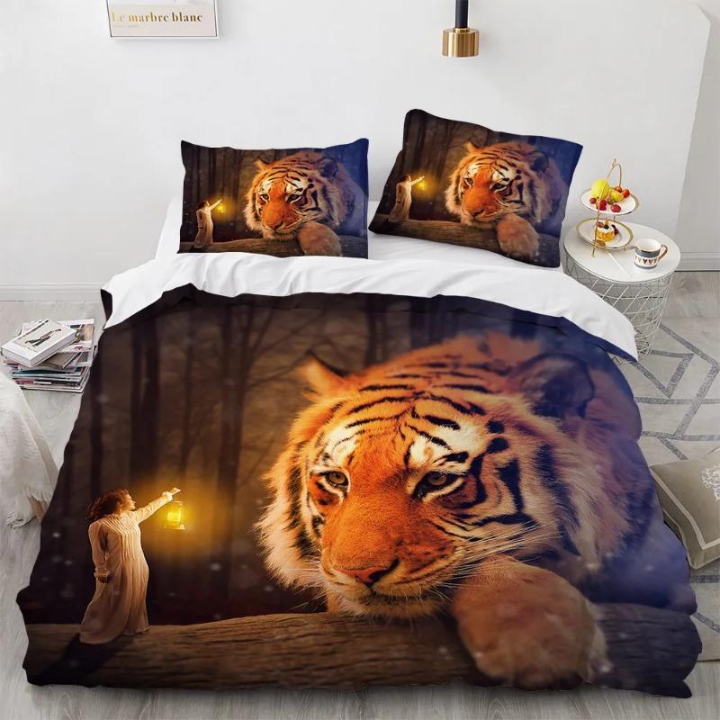 Animal Tiger Bed Covr Set Bedding  Winter Duvet Cover Sets Kids,twin Full Queen King Bedroom Set  Home Textile Housse De Couette