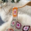 Vintage Embroidery Sunmmer Knitted Dresses Hook Flower Hollow Out Tassel Women Slim Dress Streetwear Fashion Design New Clothing