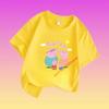 Peppa Pig Children's Cotton Short-sleeved Boys' Sports Shirt, Girls' Casual Top, Summer T-shirt with Cartoon Print