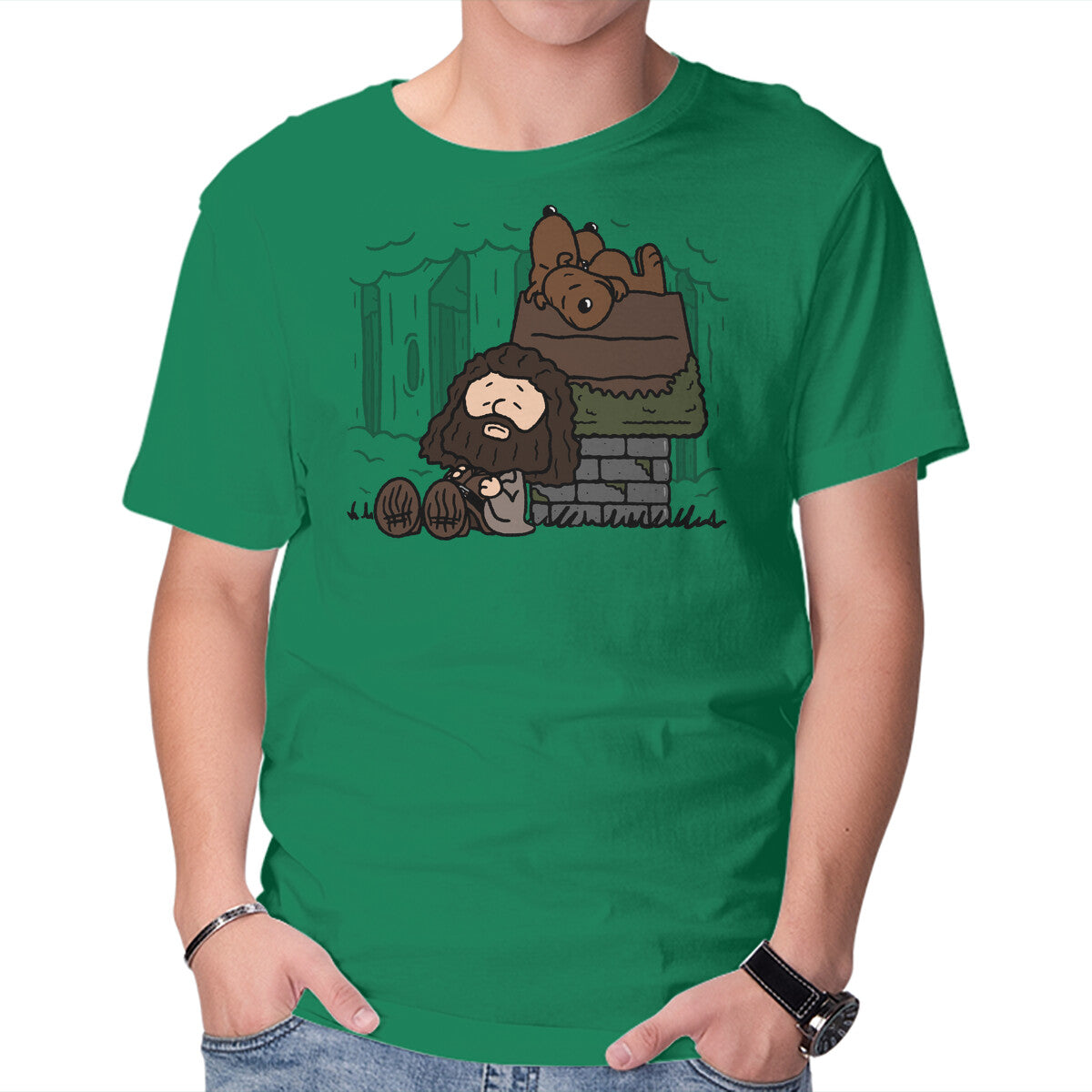 Unisex Crew Neck T-Shirt Rubeus Brown! Graphic Short Sleeve Casual Tee XXXXL
