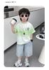 Boys' Loose Short Sleeved Summer Outfit Children's Set 2026 New Style Baby Korean Style Handsome Ripped Jeans Two-piece Set