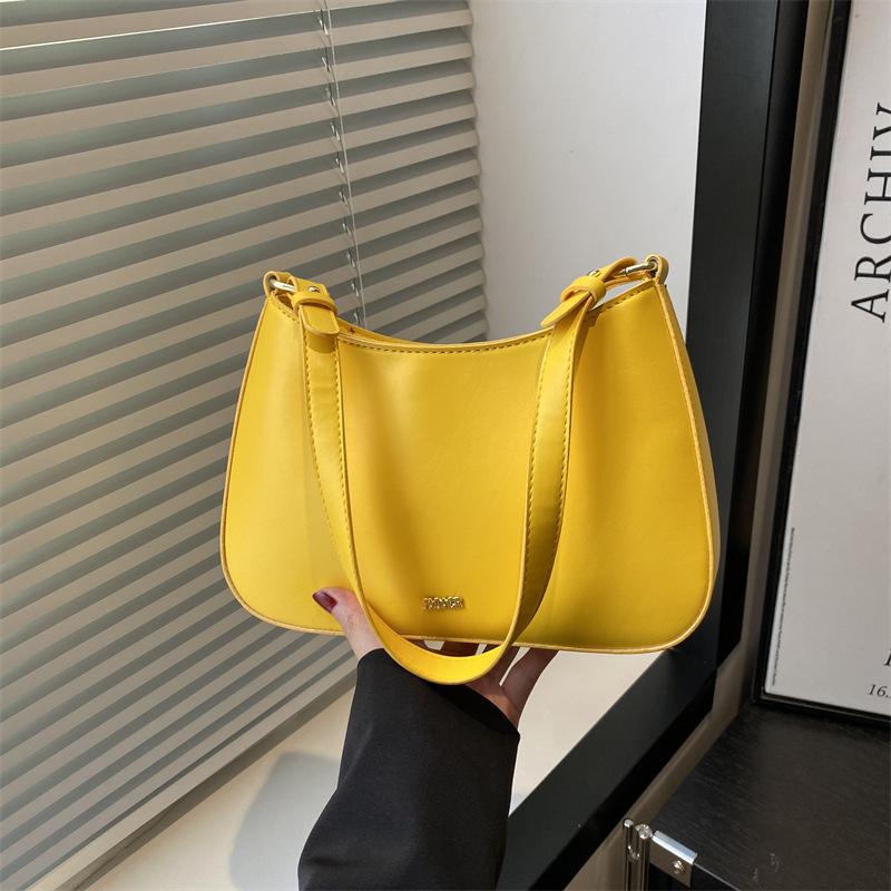 Spring and summer new high-end atmospheric women's bags new versatile solid color shoulder underarm bags messenger bags women