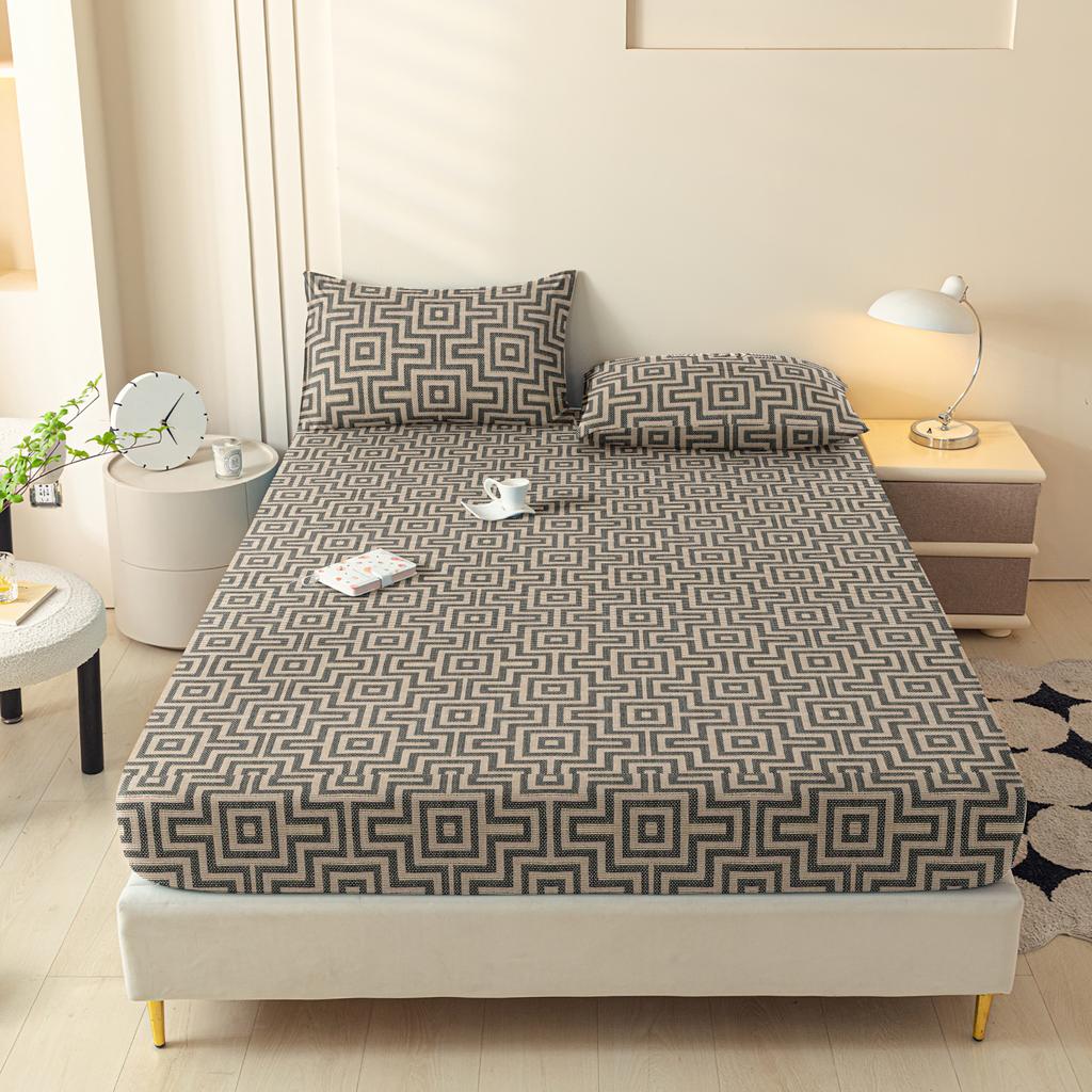 3 Piece Set, Single Bed Head + Two Pillow Cases (No Core) Suitable For All Seasons, Dust-Proof Bedspread Bedding