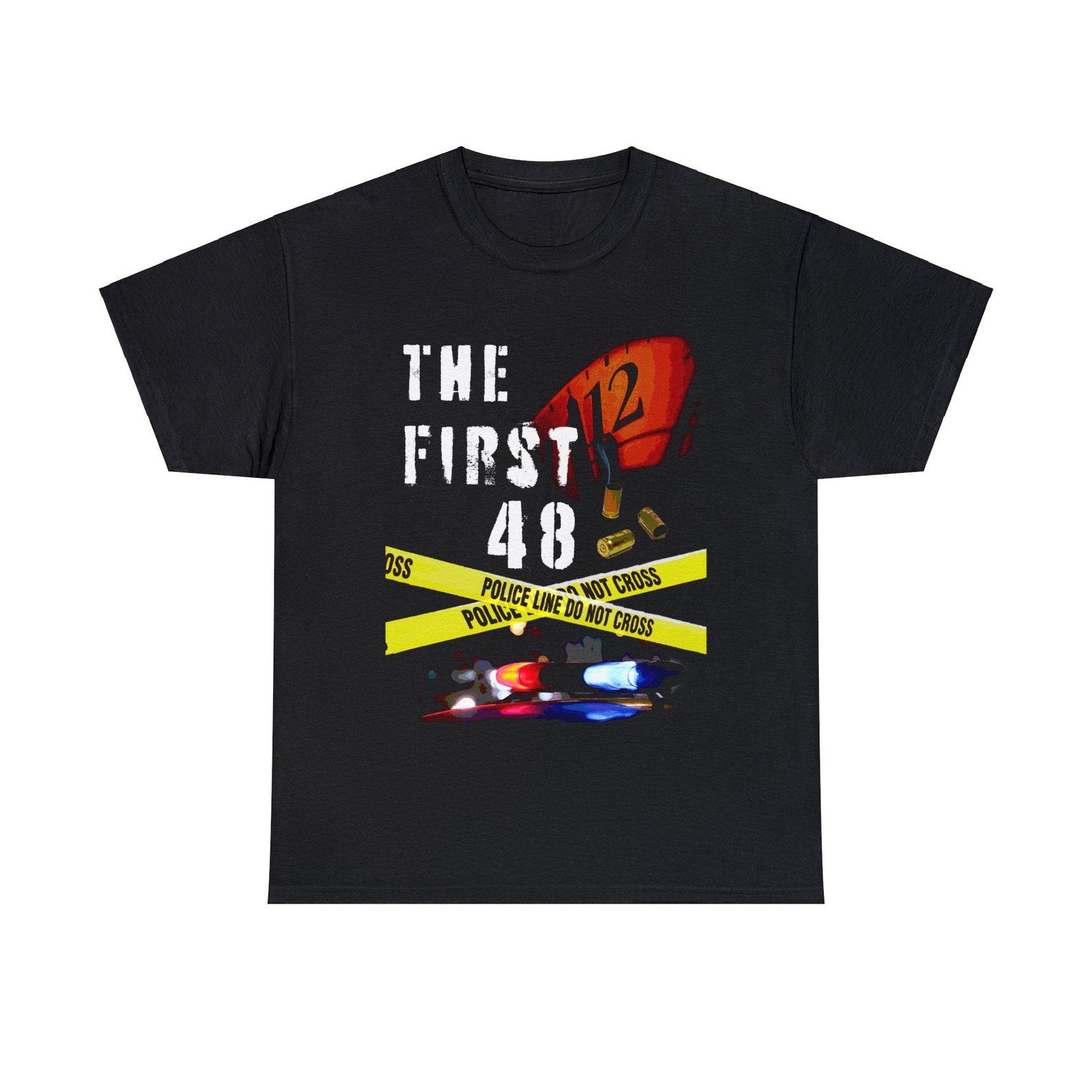 The First 48 retro inspired streetwear graphic A&E television t shirt L