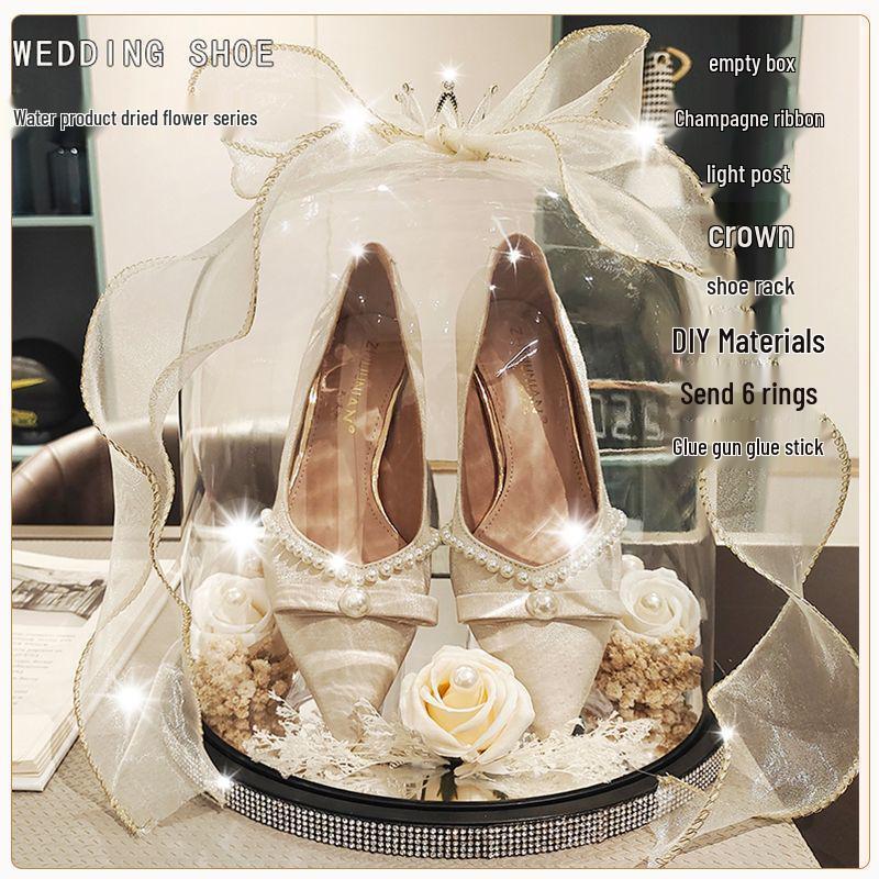 Hidden Wedding Shoe Box Ring Toss Game and Door Blocking Prank Props Set