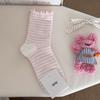 Female Spring and Summer Sweet Curled Fringe Boneless Cotton Socks