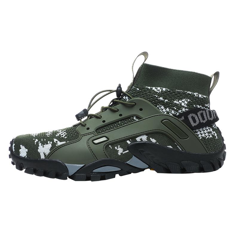 2024 Fashion Men Travel Shoes Anti slip Hiking Climbing Shoes Wear resistant Lacing Climbing Shoes Comfortable Light Sneaker