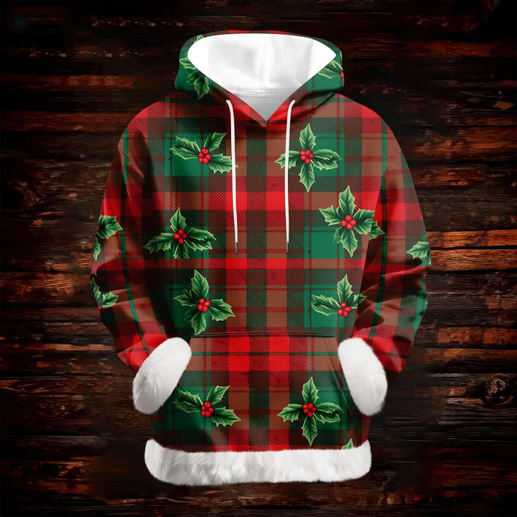 Women's Casual Fashion Print Long Sleeve Hooded Sweatshirt Top