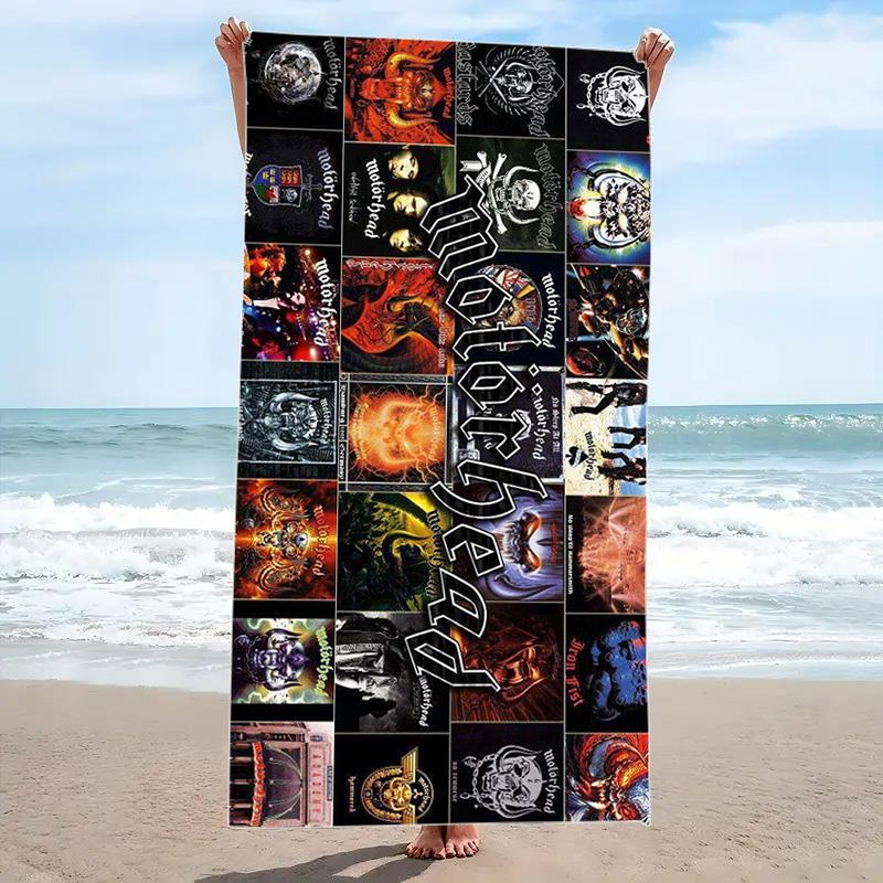 Motörhead Print Beach Towel, Large Soft Quick Dry Towel for Beach Camping Swimming